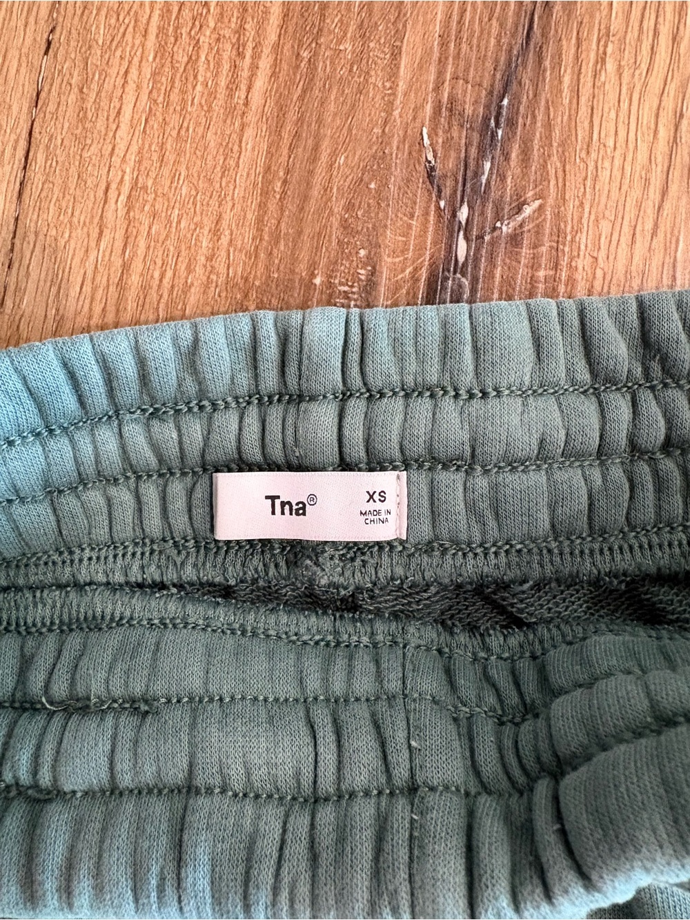 TNA Dusty Teal Cropped Sweatpants - Picture 3 of 3